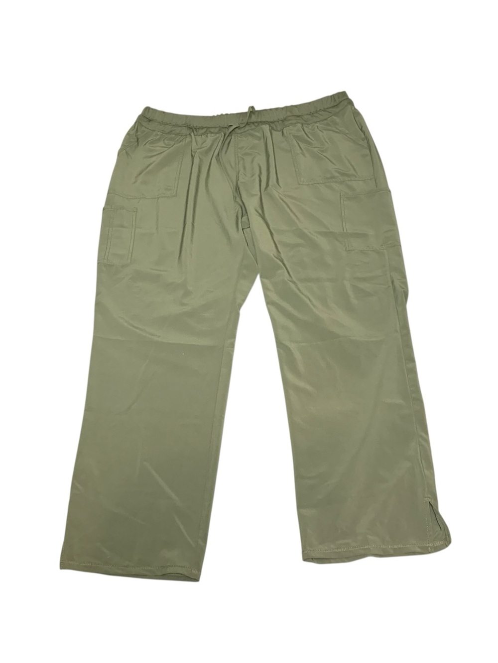 Scrubstar Green Cargo Scrub Pants High Rise with Drawstring 3X Stretch Pull on